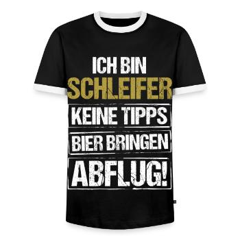 Je suis un broyeur - apporte de la bière et décolle - T-shirt contrasté Homme - noir/blanc - Devant - AI Model Female 172 light (172cm) & AI Model Male 178 light (178cm)