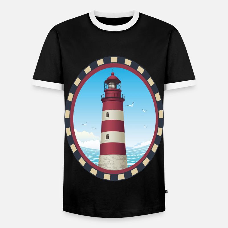 Lighthouse Gift - Lighthouse - Men's Ringer Shirt - black/white