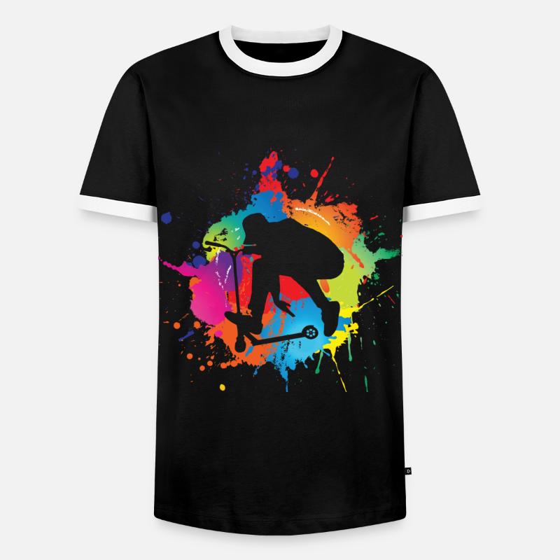 Scooter - Men's Ringer Shirt - black/white