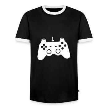 Nerd - T-shirt contrasté Homme - noir/blanc - Devant - AI Model Female 172 light (172cm) & AI Model Male 178 light (178cm)