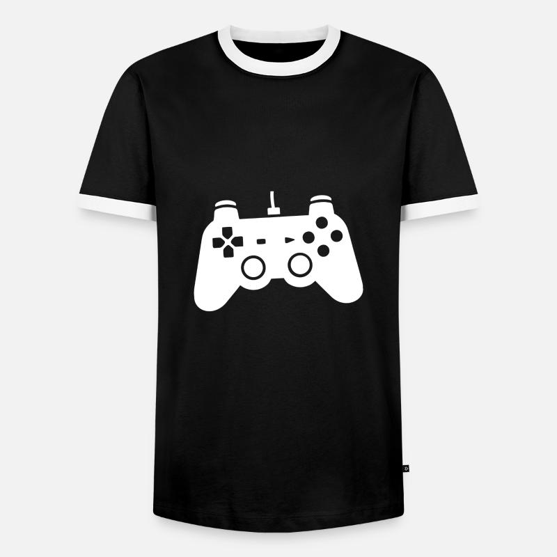 Nerd - Männer Kontrast-T-Shirt - Schwarz/Weiß