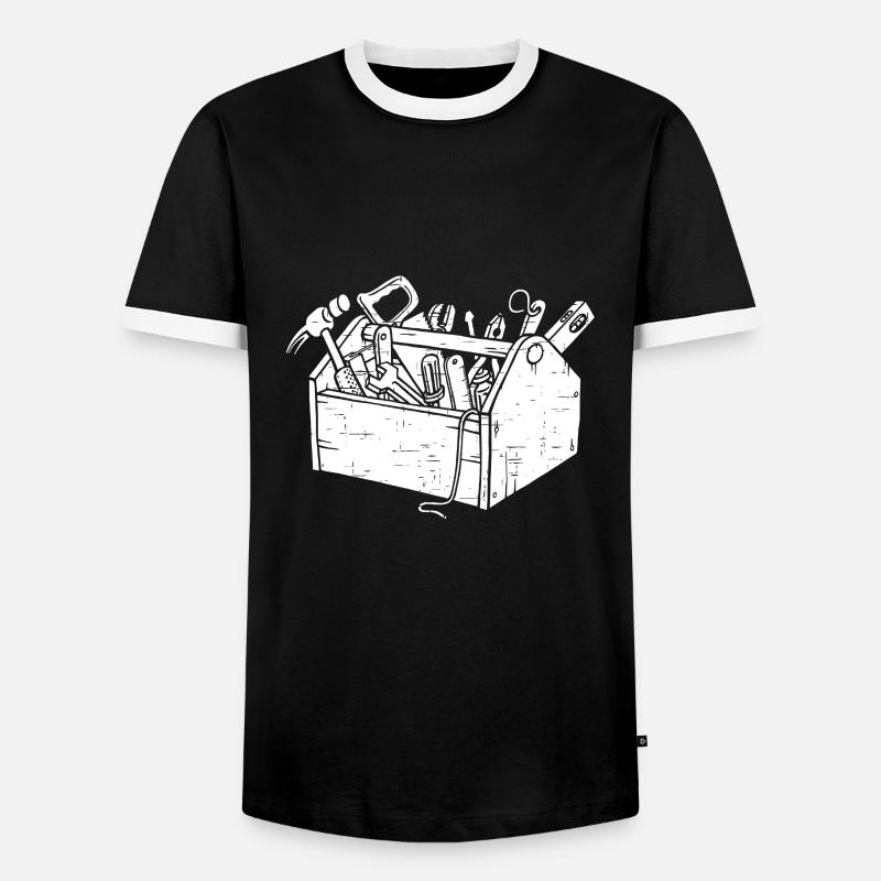 Bauarbeiter - Männer Kontrast-T-Shirt - Schwarz/Weiß