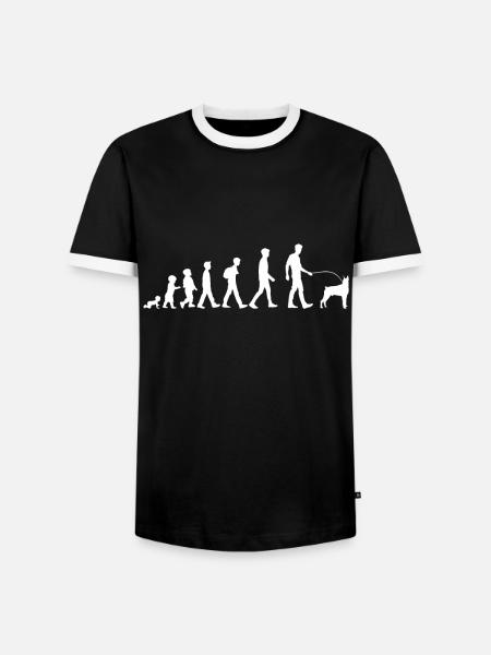 Hundebesitzer Hundefreund - Männer Kontrast-T-Shirt - Schwarz/Weiß