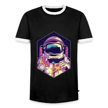Astronomie - Männer Kontrast-T-Shirt - Schwarz/Weiß - Vorne - AI Model Female 172 light (172cm) & AI Model Male 178 light (178cm)