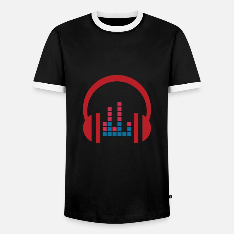 Tontechniker - Männer Kontrast-T-Shirt - Schwarz/Weiß