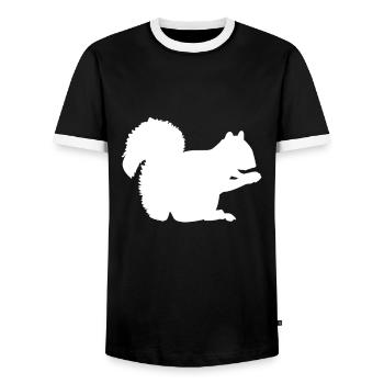 Österreich - Männer Kontrast-T-Shirt - Schwarz/Weiß - Vorne - AI Model Female 172 light (172cm) & AI Model Male 178 light (178cm)