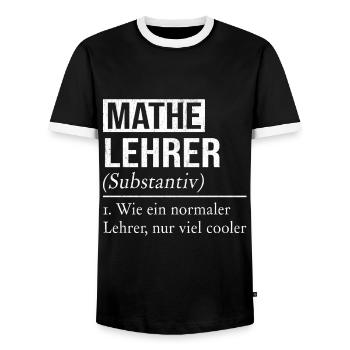 Mathematiker Lehrer Mathematik - Männer Kontrast-T-Shirt - Schwarz/Weiß - Vorne - AI Model Female 172 light (172cm) & AI Model Male 178 light (178cm)