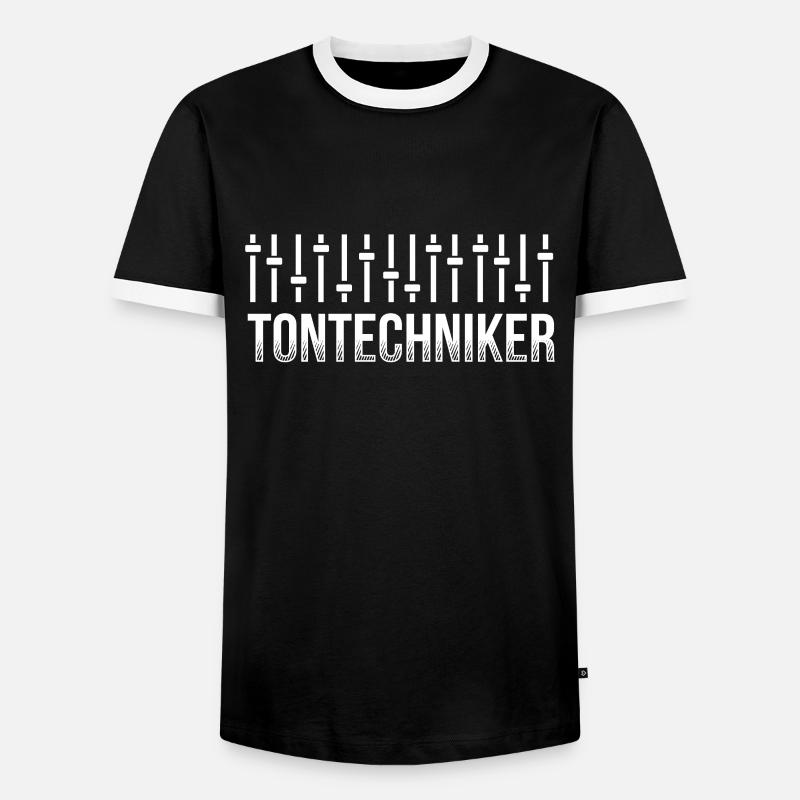 Tontechniker Geschenkidee Tontechnik - Männer Kontrast-T-Shirt - Schwarz/Weiß