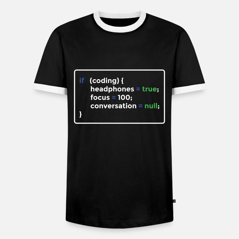 Programmation du programmeur - T-shirt contrasté Homme - noir/blanc