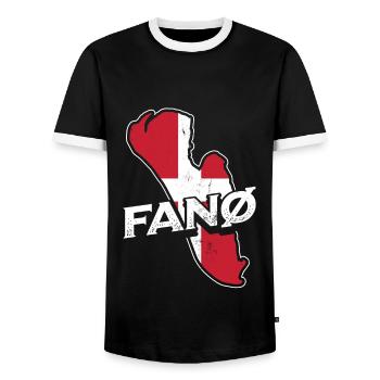 Fanö Fanø - Männer Kontrast-T-Shirt - Schwarz/Weiß - Vorne - AI Model Female 172 light (172cm) & AI Model Male 178 light (178cm)