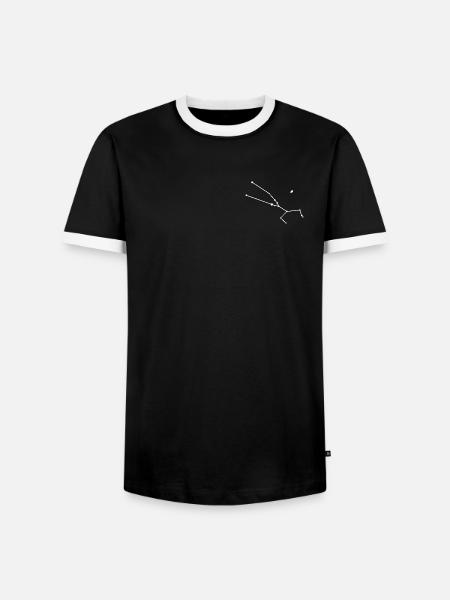 Kunst der Sternbild Stier - Männer Kontrast-T-Shirt - Schwarz/Weiß