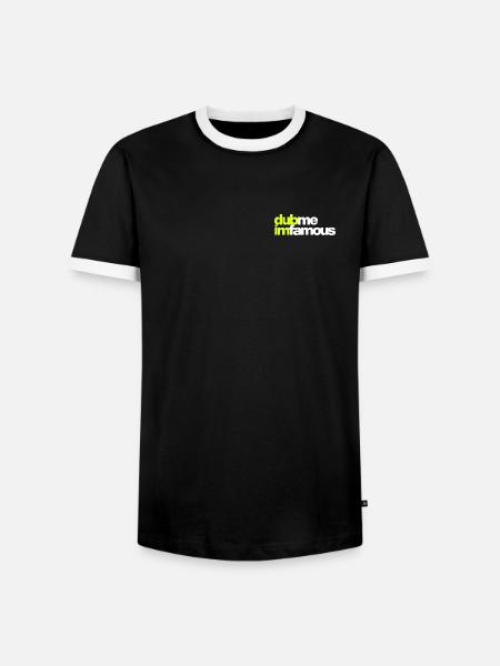 DUB ME I'M FAMOUS - Männer Kontrast-T-Shirt - Schwarz/Weiß