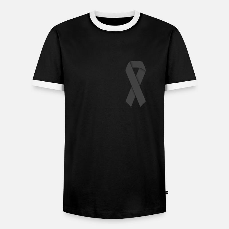 Black bow - Men's Ringer Shirt - black/white
