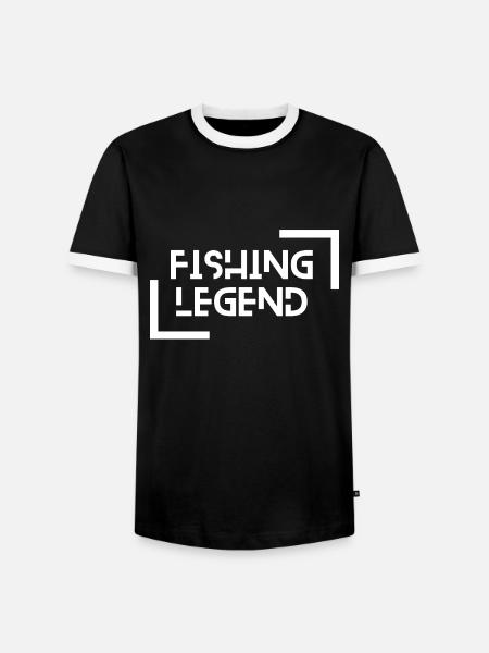 fishing legend fisherman fishing - Männer Kontrast-T-Shirt - Schwarz/Weiß