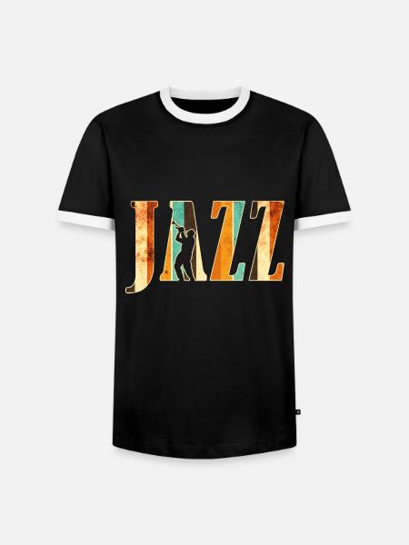 Jazz Musik - Männer Kontrast-T-Shirt - Schwarz/Weiß