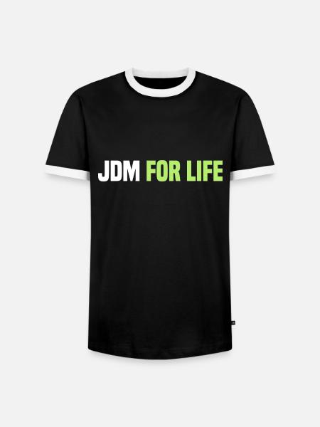 JDM for Life - Men's Ringer Shirt - black/white