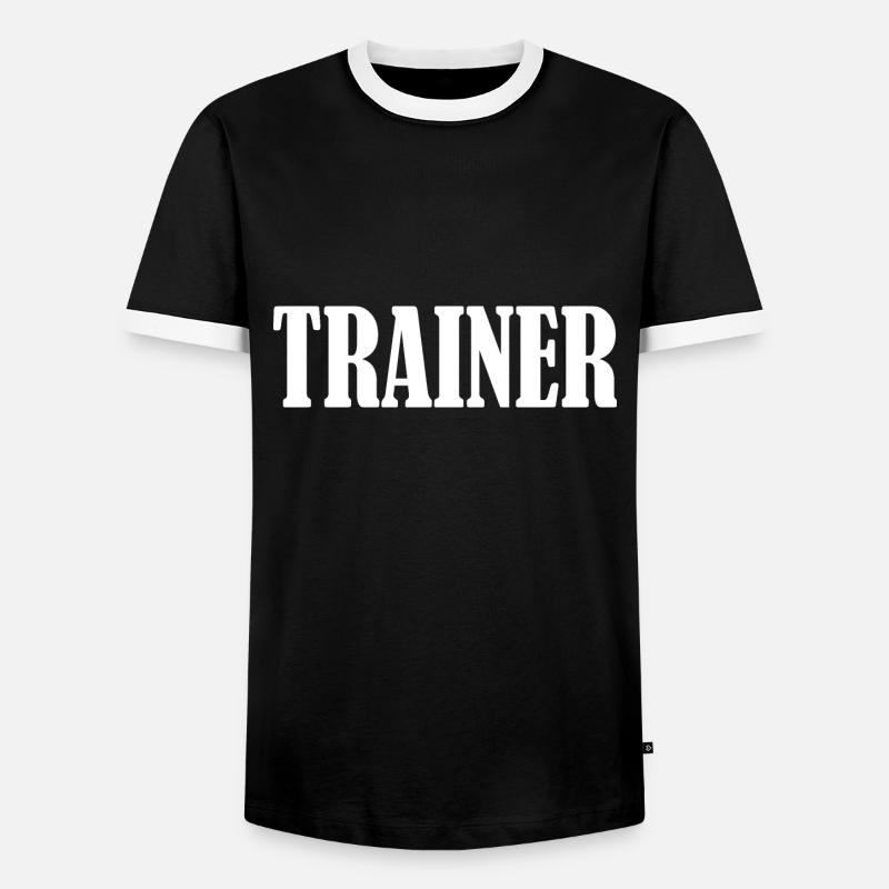 Trainer - Men's Ringer Shirt - black/white