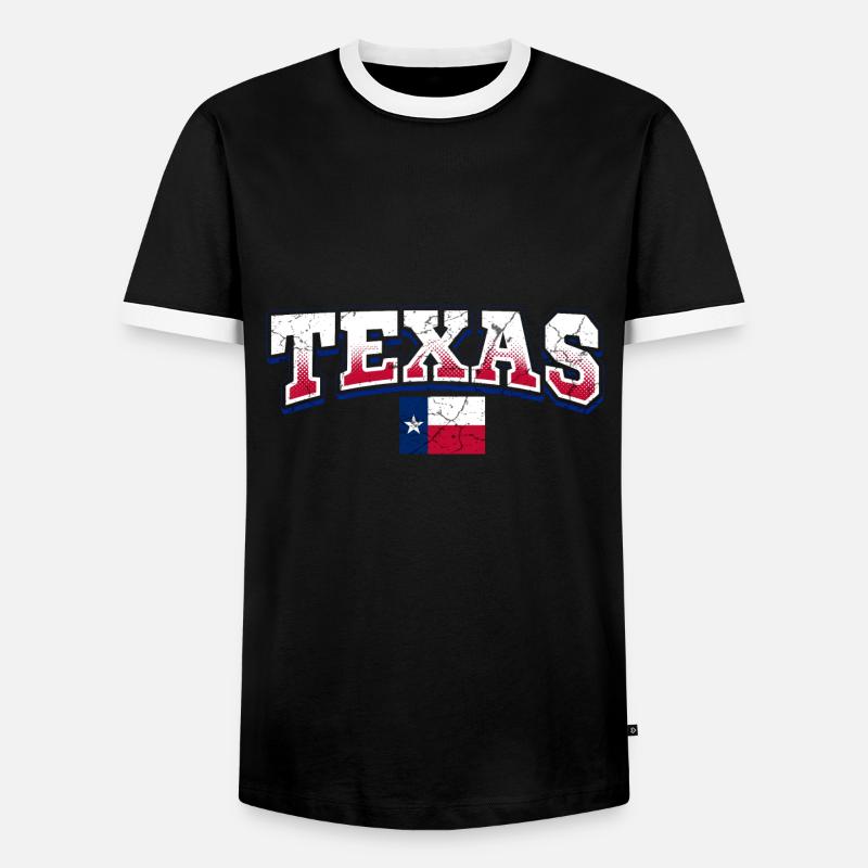 Texas - Men's Ringer Shirt - black/white