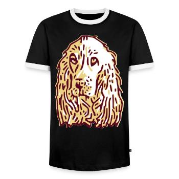 cocker - T-shirt contrasté Homme - noir/blanc - Devant - AI Model Female 172 light (172cm) & AI Model Male 178 light (178cm)