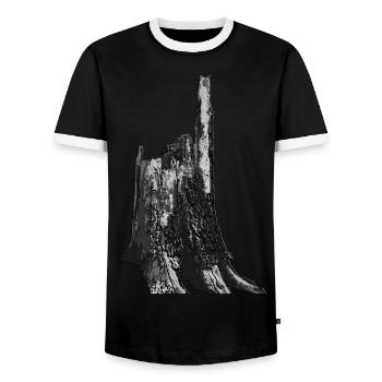 Baum - Männer Kontrast-T-Shirt - Schwarz/Weiß - Vorne - AI Model Female 172 light (172cm) & AI Model Male 178 light (178cm)