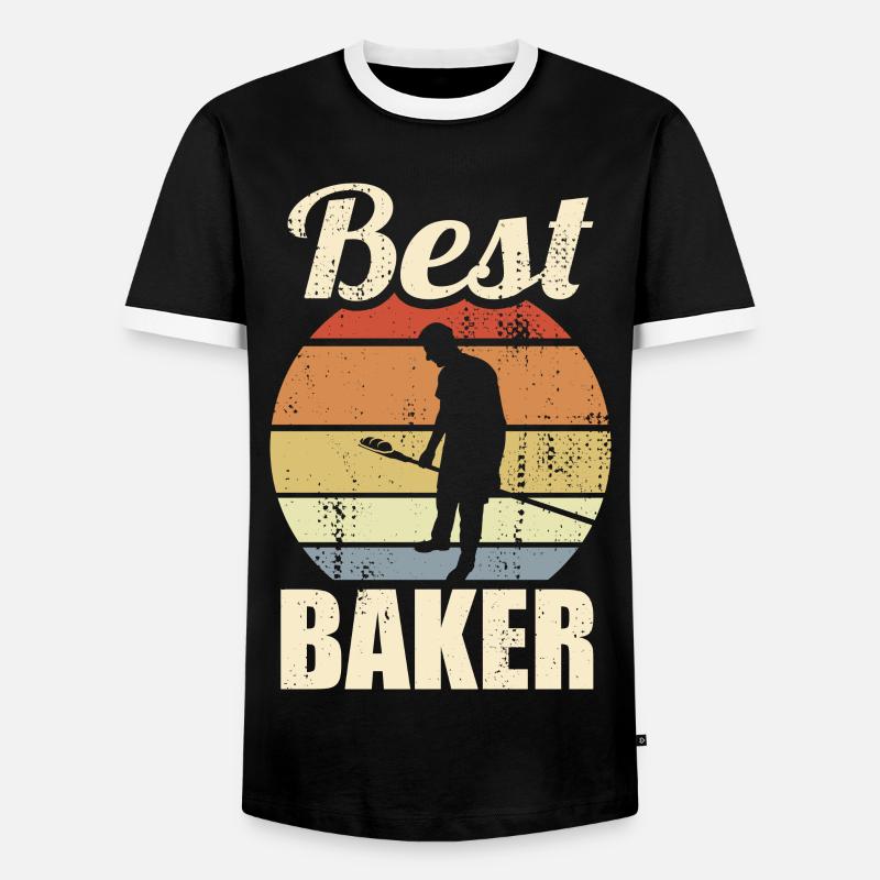 Funny Baker - Men's Ringer Shirt - black/white
