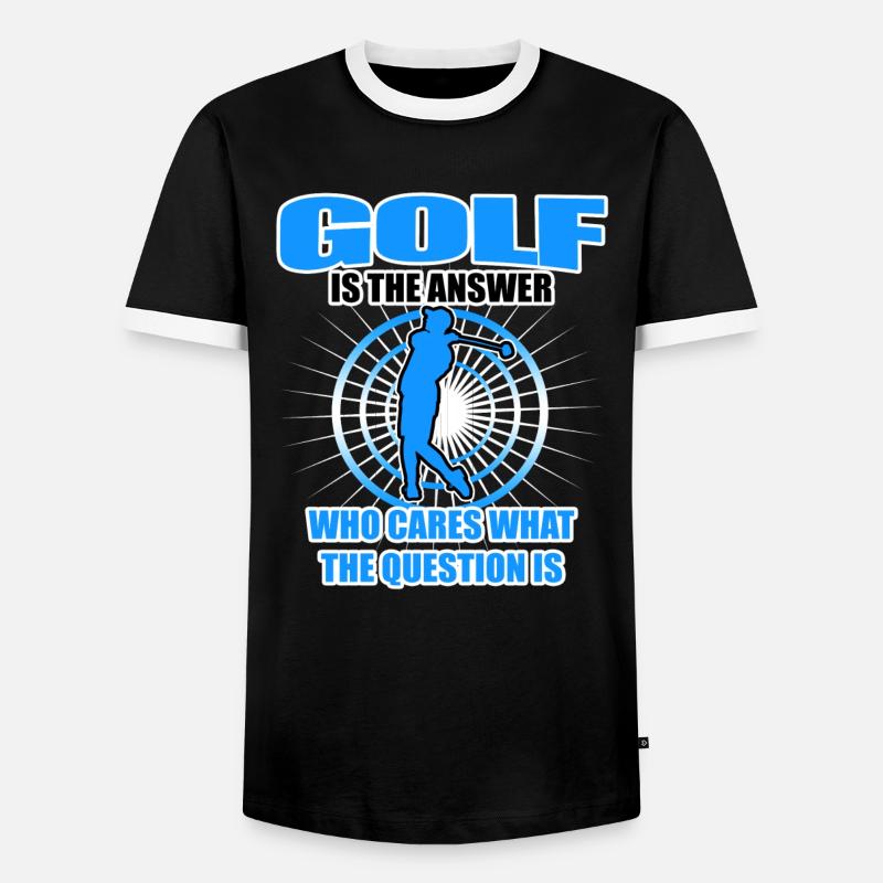 Golf Geschenk - Männer Kontrast-T-Shirt - Schwarz/Weiß