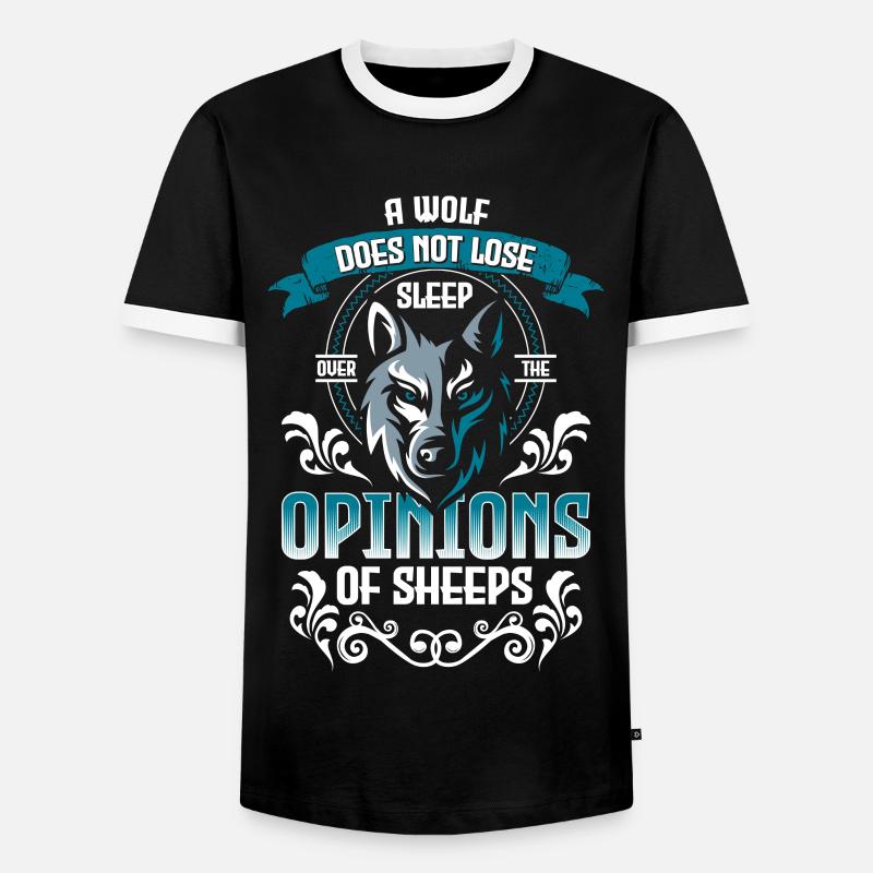 Werwolf Hund Heulen Wolfpack - Männer Kontrast-T-Shirt - Schwarz/Weiß