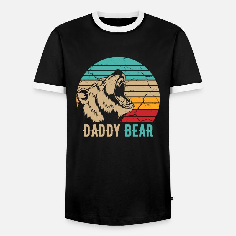 Daddy Bear - Men's Ringer Shirt - black/white