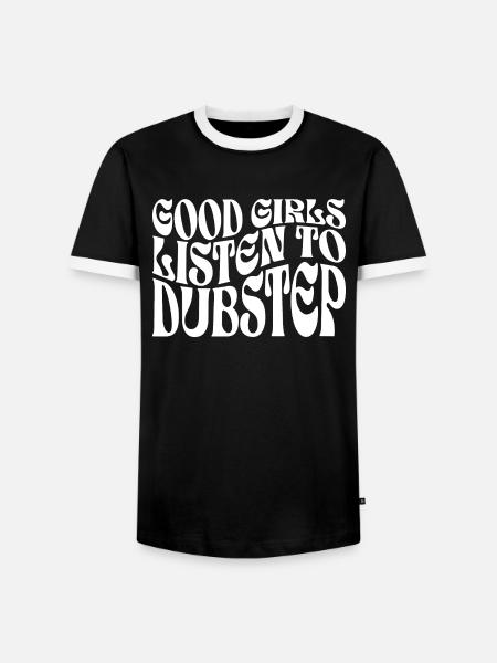 Mädchen hören Dubstep-Musik - Männer Kontrast-T-Shirt - Schwarz/Weiß