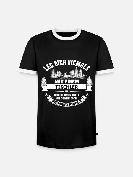 tischler - Männer Kontrast-T-Shirt - Schwarz/Weiß