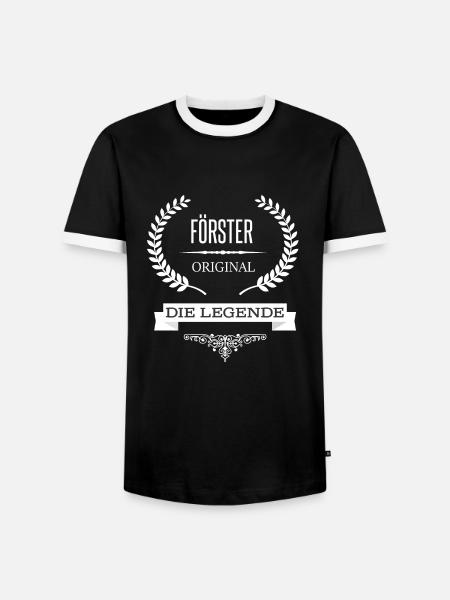 Förster - Männer Kontrast-T-Shirt - Schwarz/Weiß