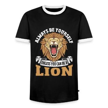 Soyez toujours vous-même à moins que vous ne le puissiez - T-shirt contrasté Homme - noir/blanc - Devant - AI Model Female 172 light (172cm) & AI Model Male 178 light (178cm)