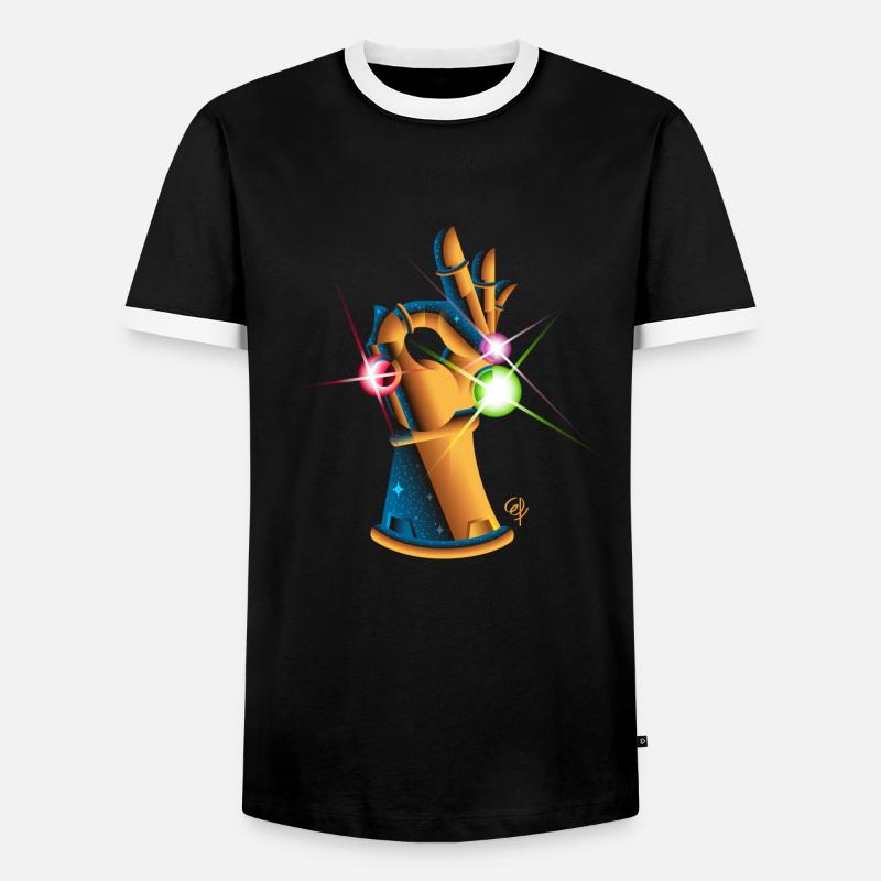 Infinity Gauntlet Game - Men's Ringer Shirt - black/white