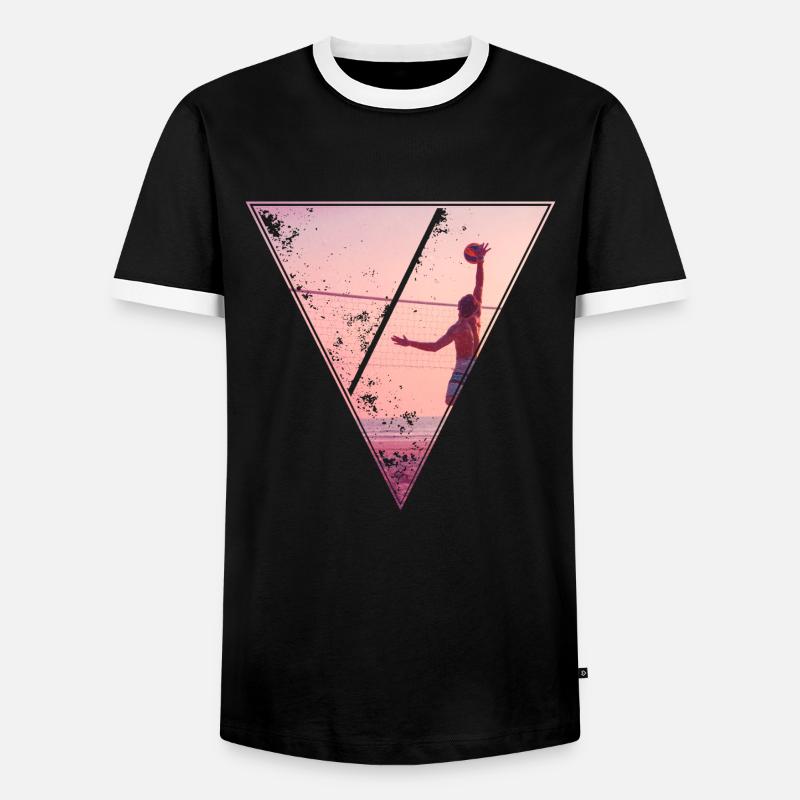 Beach - Männer Kontrast-T-Shirt - Schwarz/Weiß