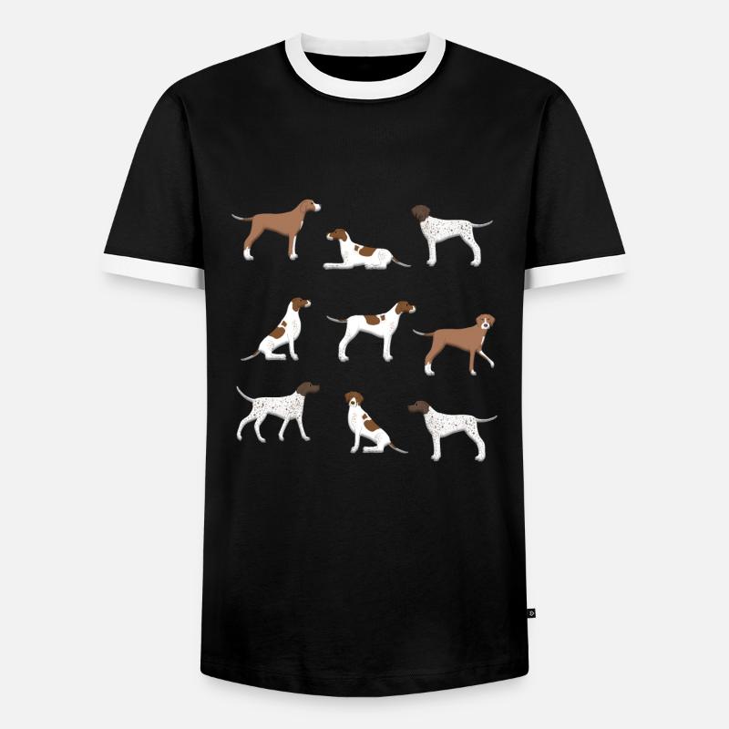 Selection pointer - Men's Ringer Shirt - black/white