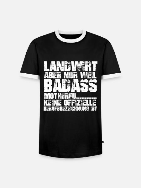BADASS Landwirt - Männer Kontrast-T-Shirt - Schwarz/Weiß