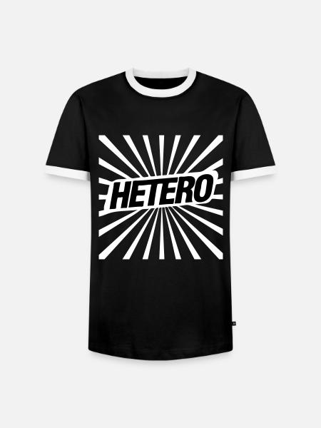 Hetero - was sonst! - Männer Kontrast-T-Shirt - Schwarz/Weiß