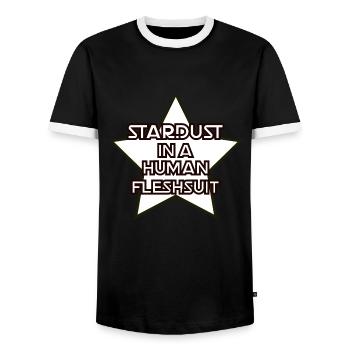 Stardust en combinaison humaine Stardust fun star - T-shirt contrasté Homme - noir/blanc - Devant - AI Model Female 172 light (172cm) & AI Model Male 178 light (178cm)