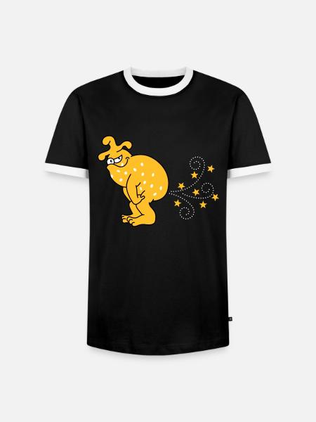 Sternpupsmonster - T-shirt contrasté Homme - noir/blanc