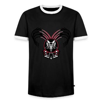 Gothic Girl - Männer Kontrast-T-Shirt - Schwarz/Weiß - Vorne - AI Model Female 172 light (172cm) & AI Model Male 178 light (178cm)