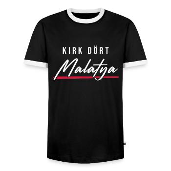Malatya 44 Türkei Turkiye Geschenk Urlaub TR Türk - Männer Kontrast-T-Shirt - Schwarz/Weiß - Vorne - AI Model Female 172 light (172cm) & AI Model Male 178 light (178cm)