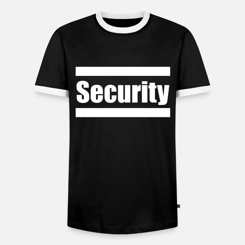 Security - Men's Ringer Shirt - black/white