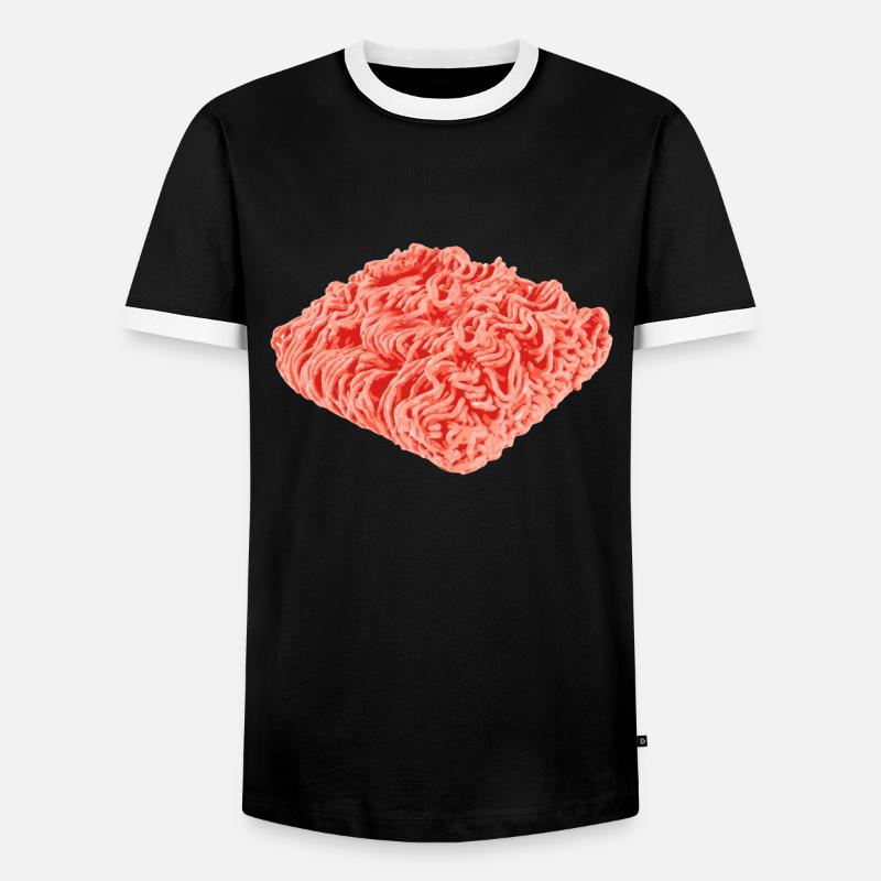 Hackfleisch - Männer Kontrast-T-Shirt - Schwarz/Weiß