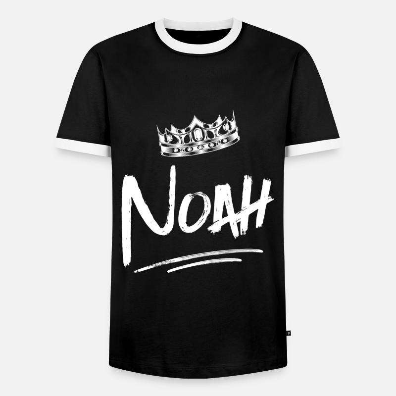 Noah - Men's Ringer Shirt - black/white