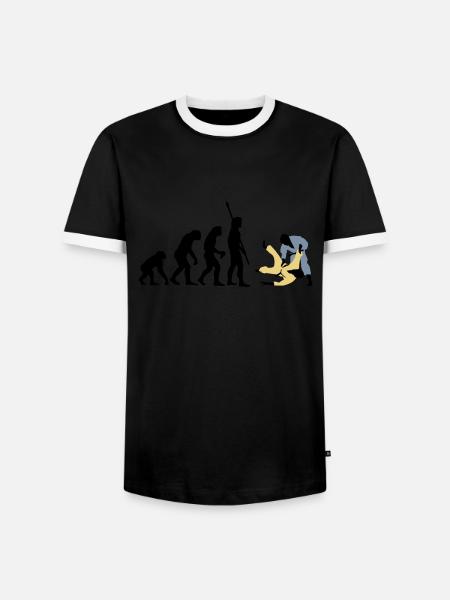evolution_judo_a_3c - Männer Kontrast-T-Shirt - Schwarz/Weiß