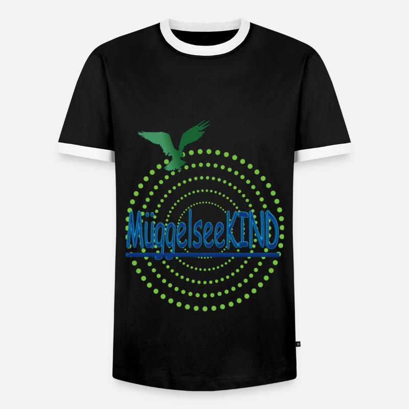 MueggelseeKind - Männer Kontrast-T-Shirt - Schwarz/Weiß