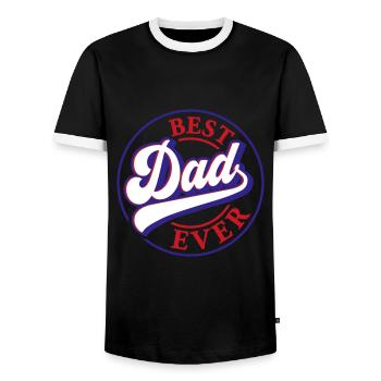 Best Dad Ever | Farben änderbar - Männer Kontrast-T-Shirt - Schwarz/Weiß - Vorne - AI Model Female 172 light (172cm) & AI Model Male 178 light (178cm)