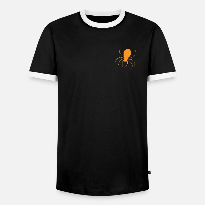 Spinne Halloween - Männer Kontrast-T-Shirt - Schwarz/Weiß