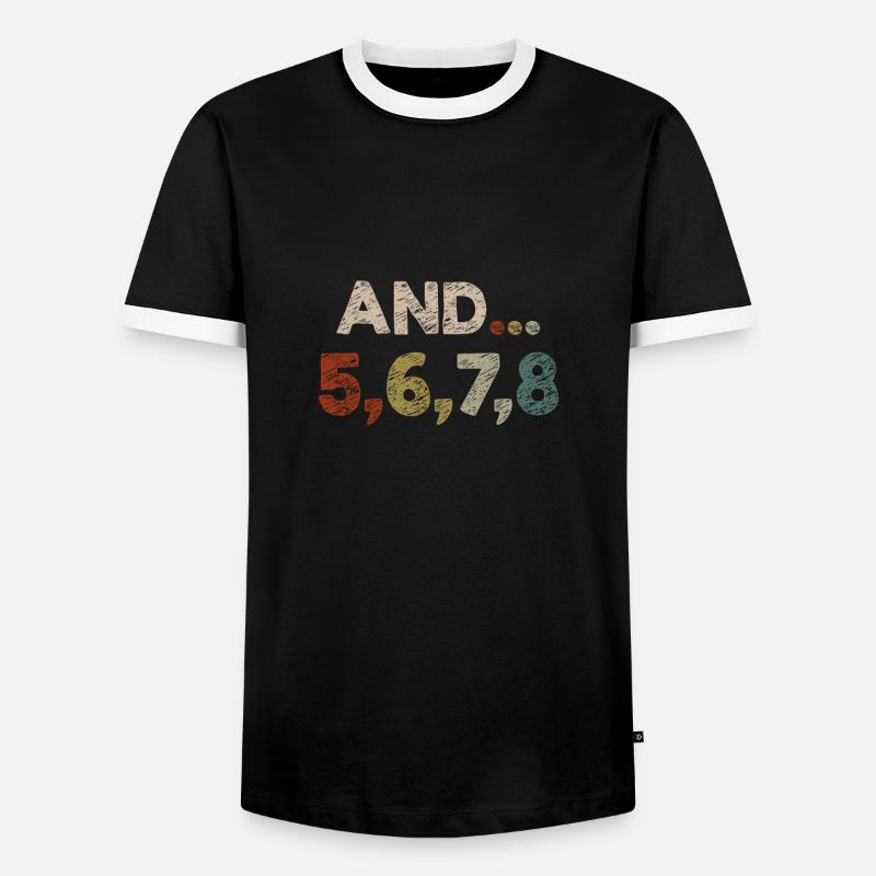 Tanzen tanz tango walzer foxtrott - Männer Kontrast-T-Shirt - Schwarz/Weiß