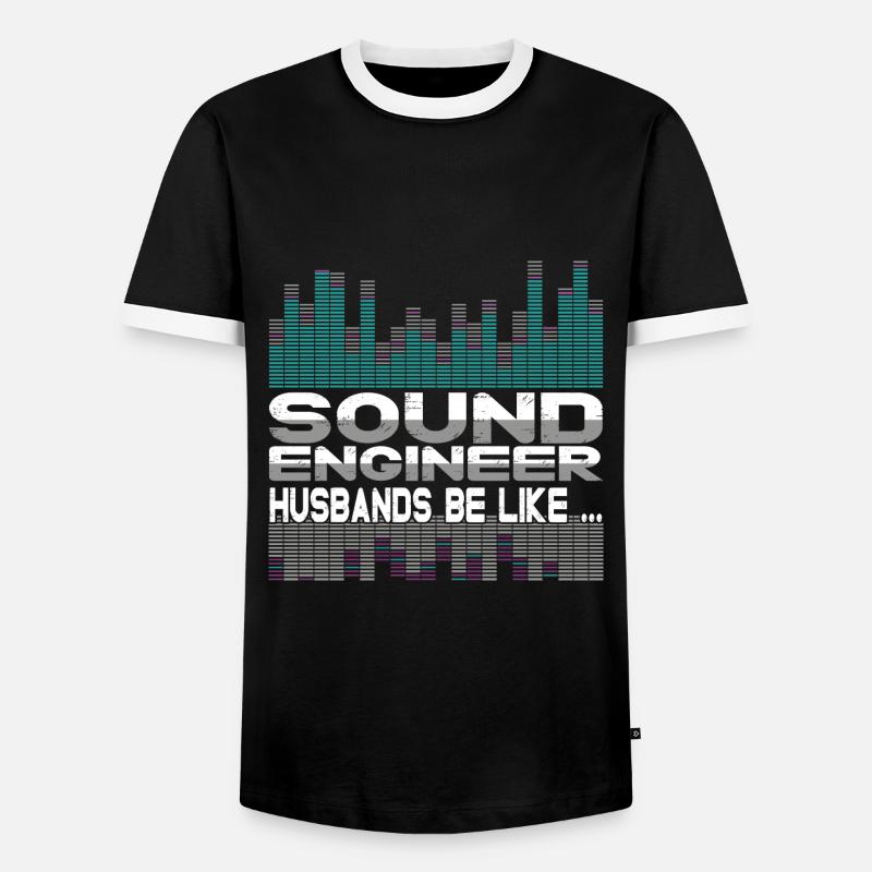 Tontechniker Sound Audio Engineer - Männer Kontrast-T-Shirt - Schwarz/Weiß